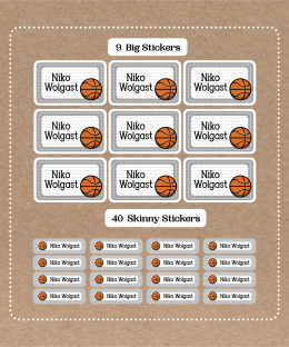 Set de Stickers de Set de baloncesto