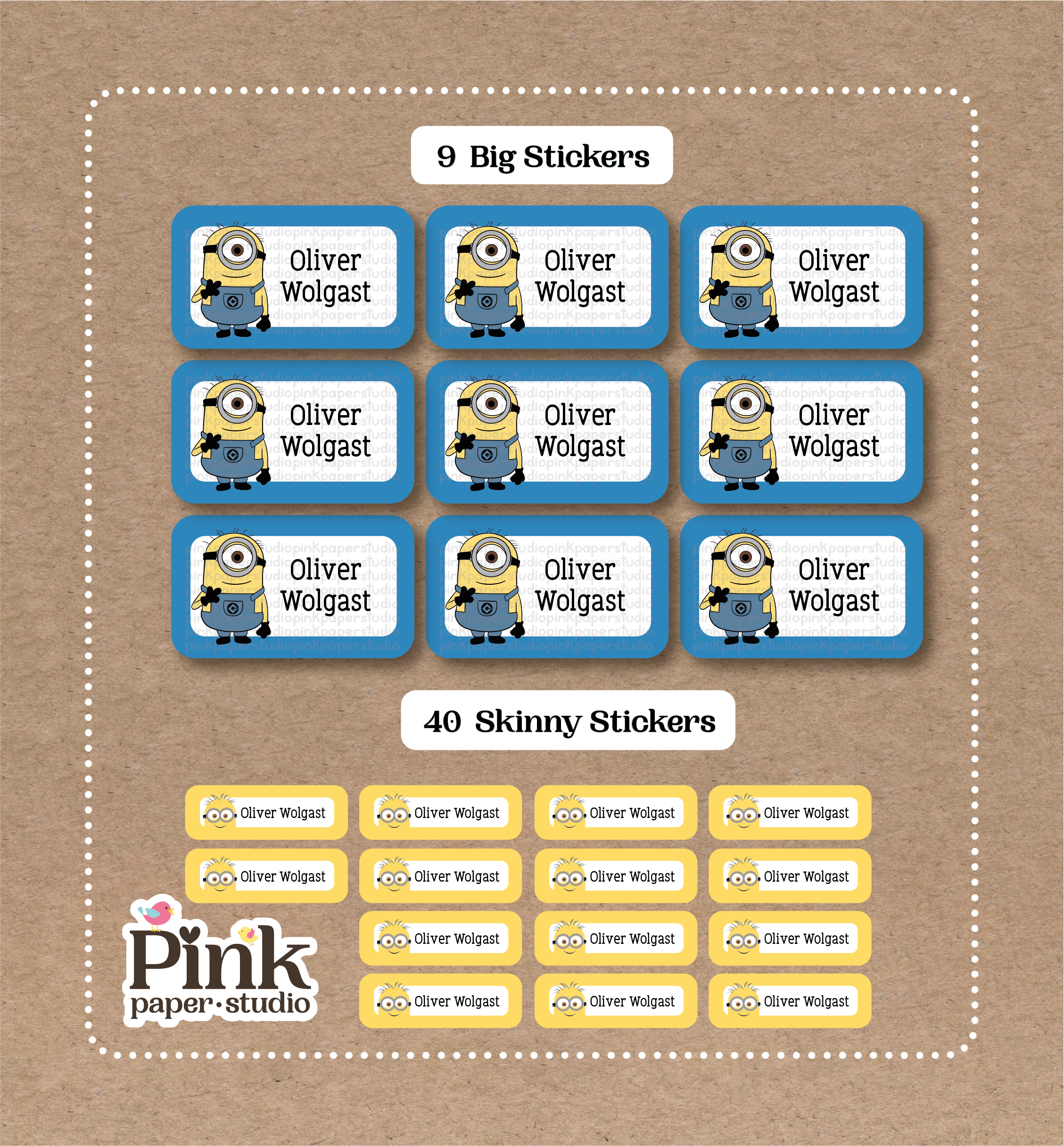 Set de Stickers Minions