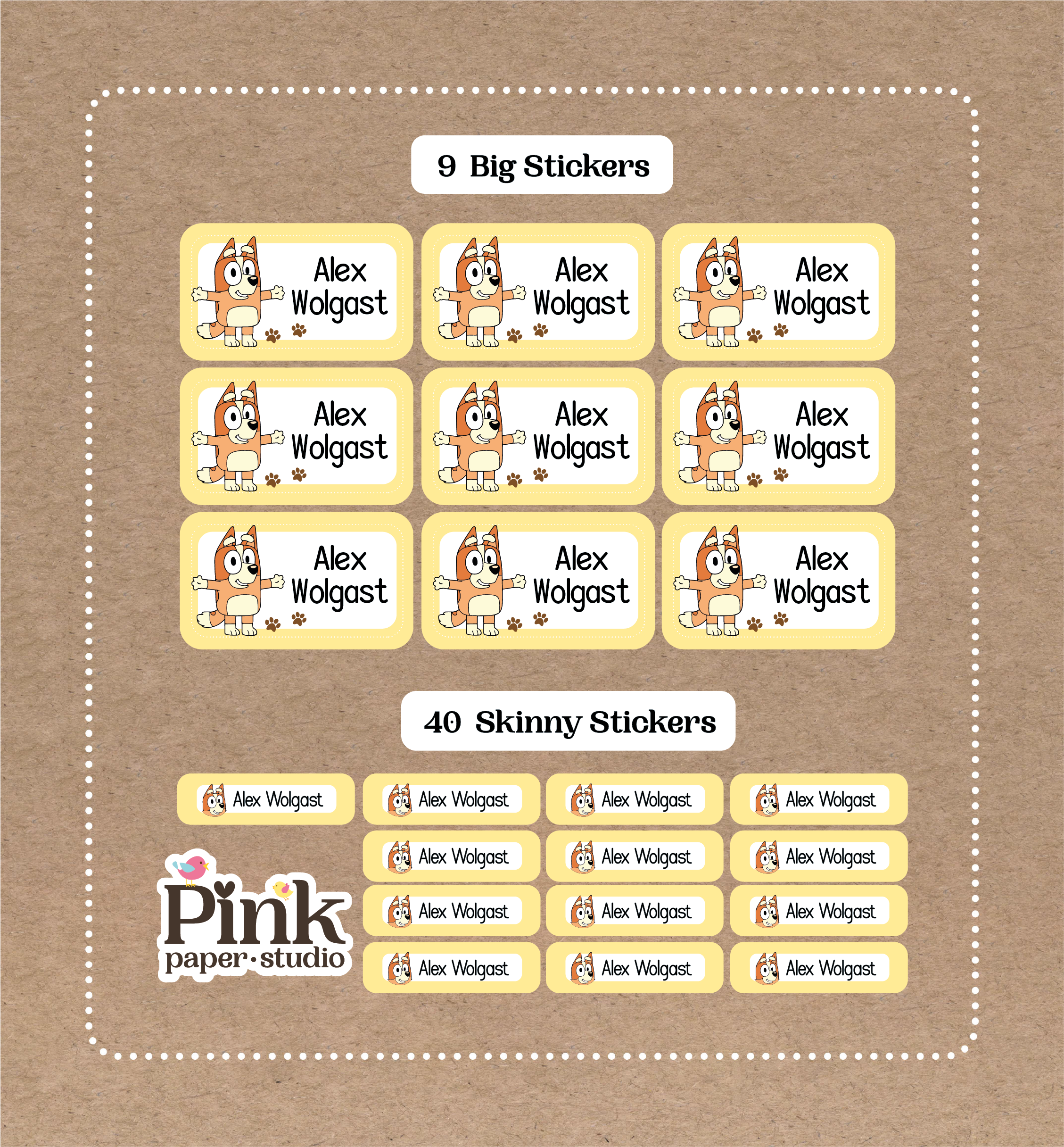 Set de Stickers de Juego de bingo