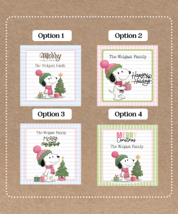 Pegatinas navideñas Snoopy