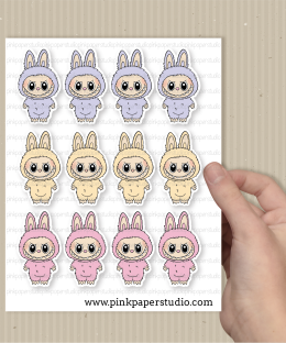 Alternative view of Stickers de Labubu
