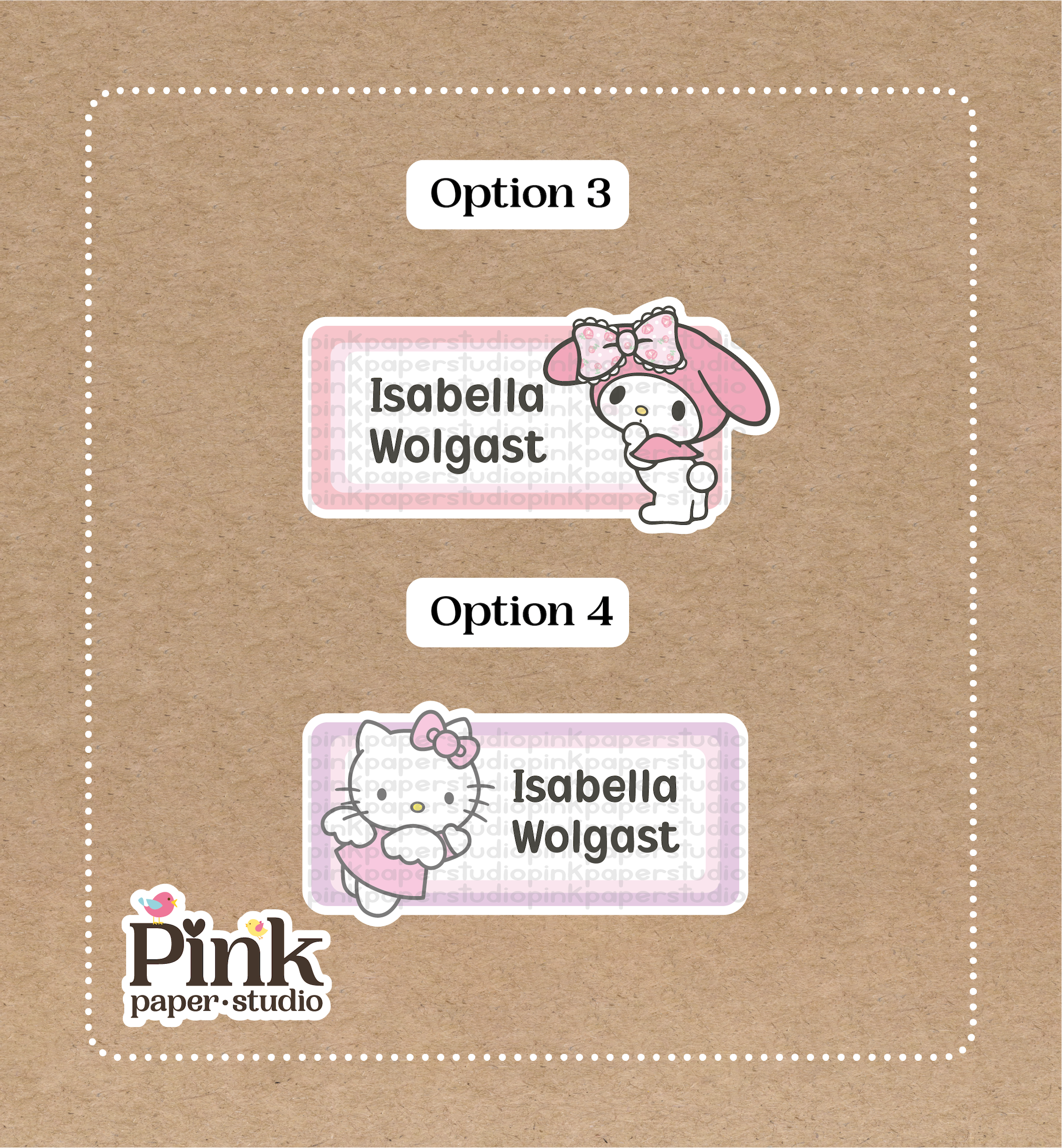 Stickers de Hello Kitty y Melody - Imagen 2