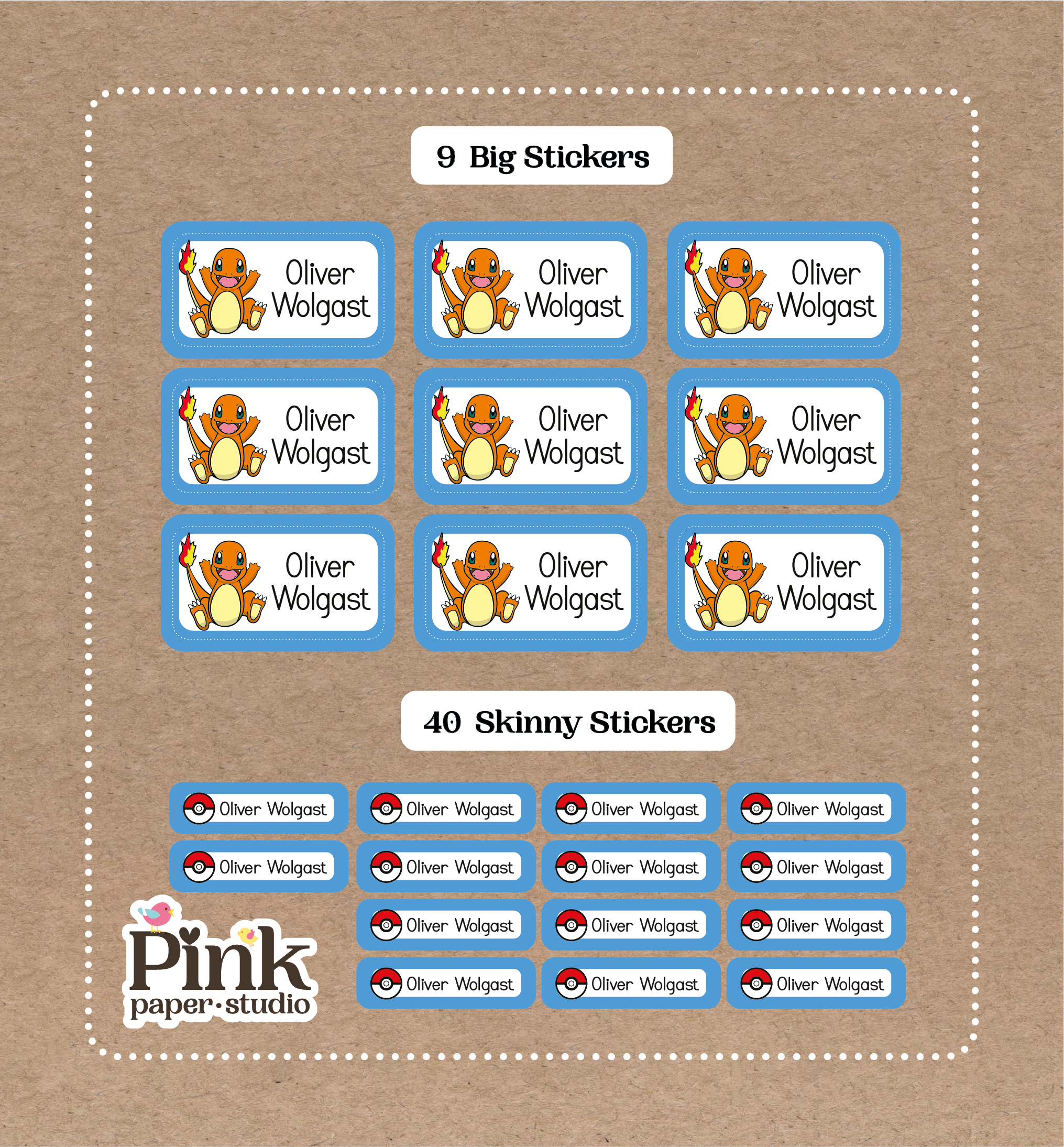 Set de Stickers Pokémon
