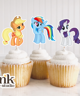 Toppers para Cupcakes de My Little Pony