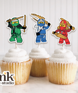 Cupcakes Toppers  Lego Ninjas
