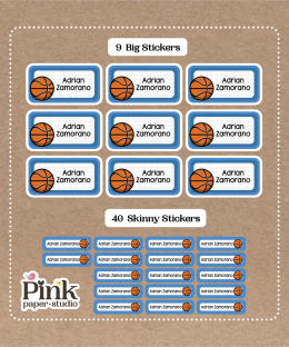 Set de Stickers de  Set de baloncesto