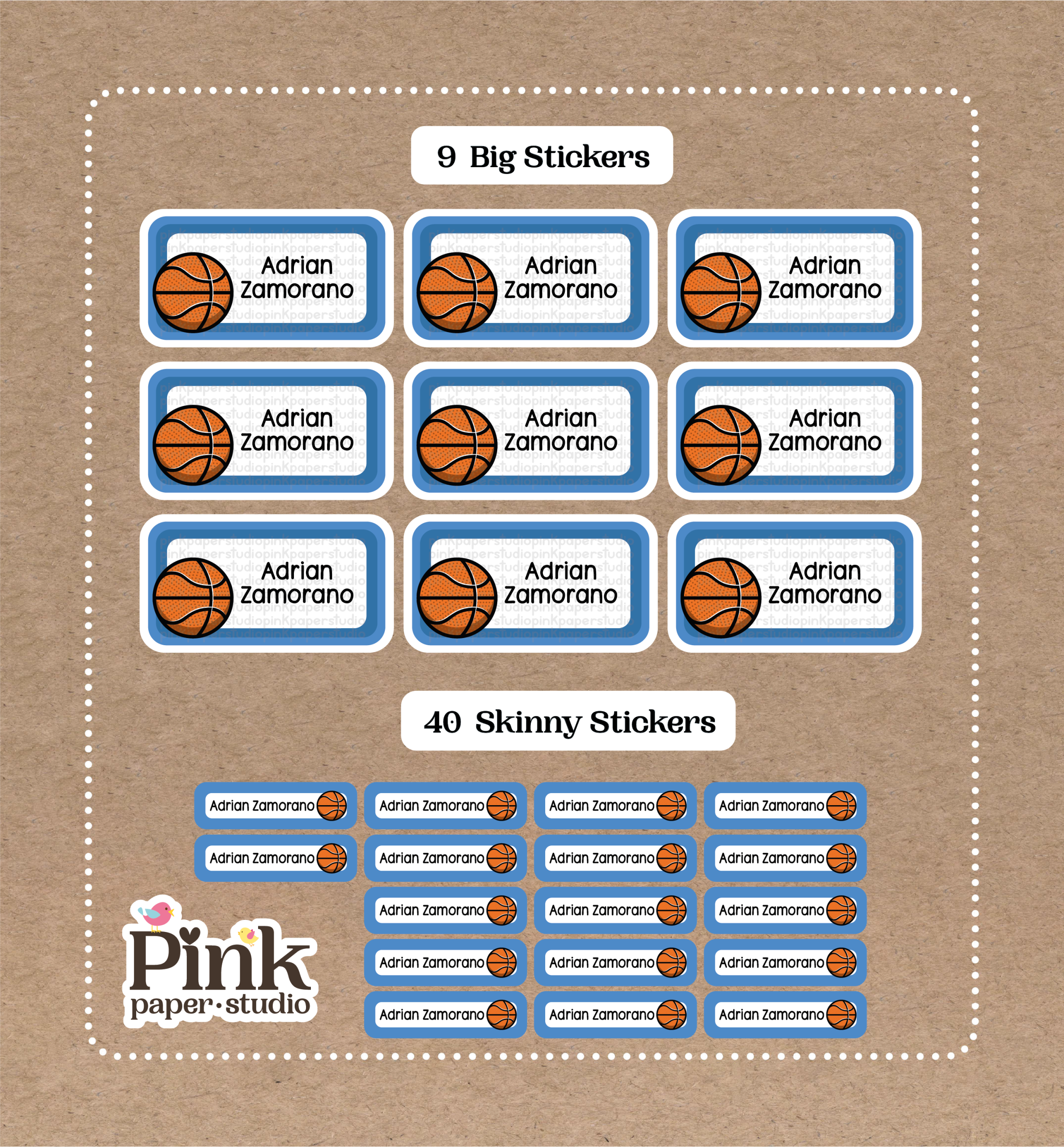 Set de Stickers de Set de baloncesto