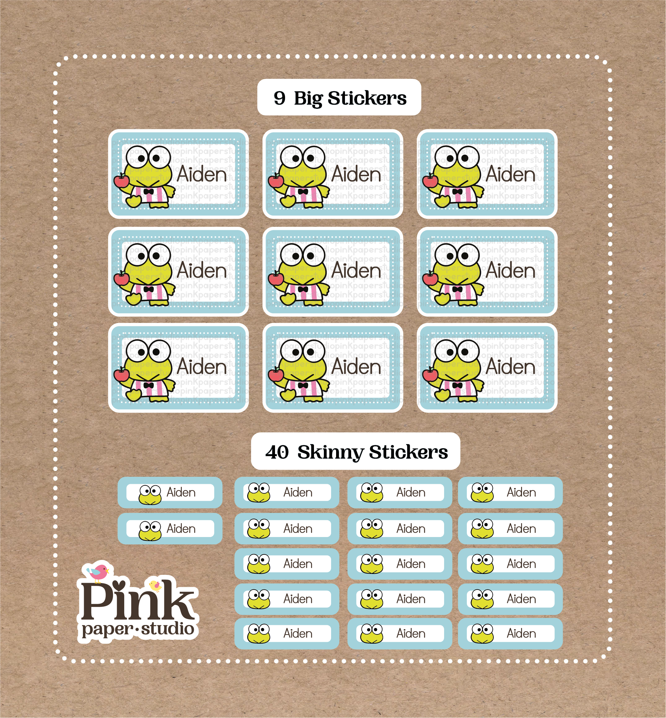 Set de Stickers de Keroppi