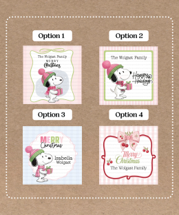 Pegatinas navideñas Snoopy