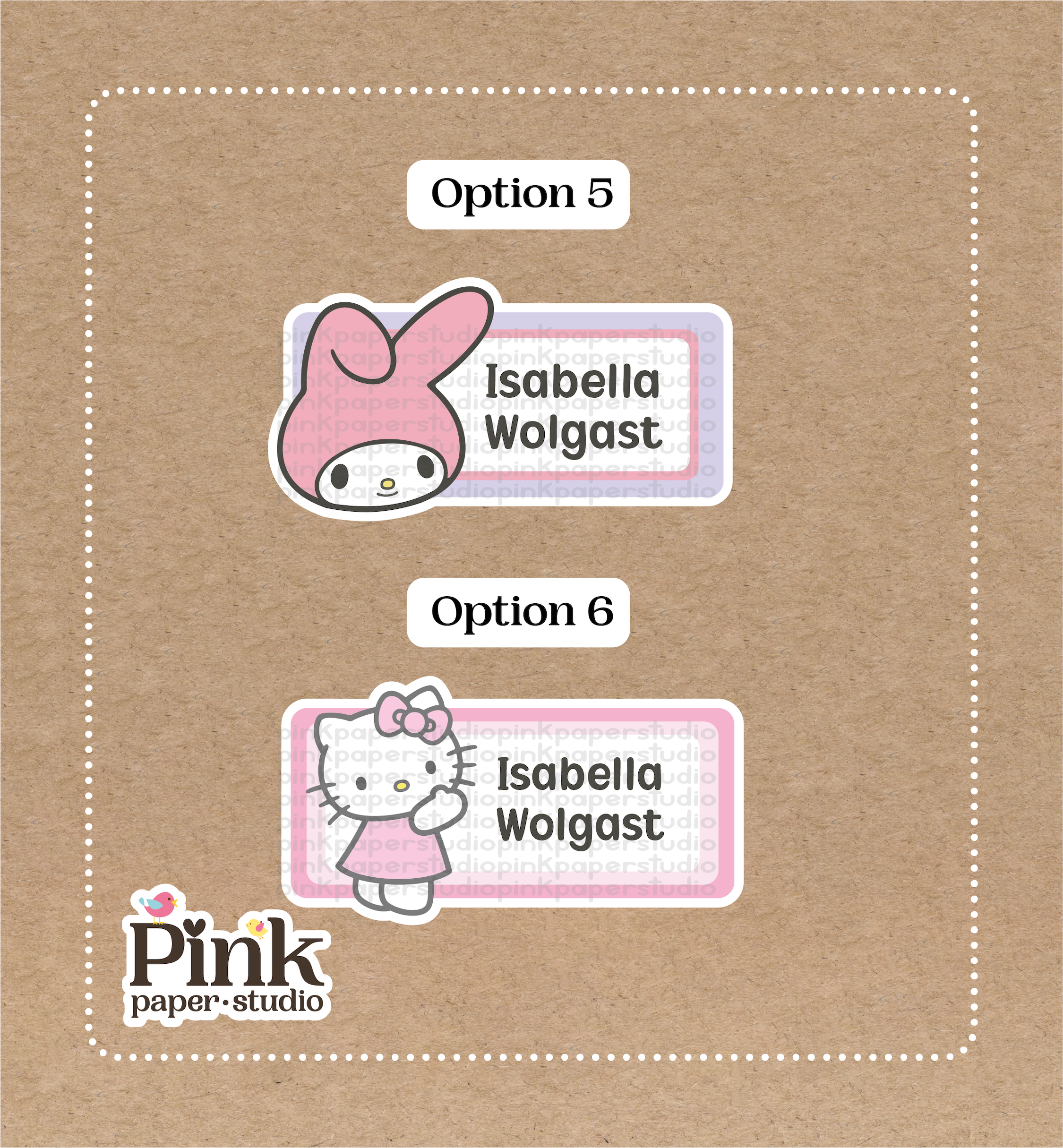 Stickers de Hello Kitty y Melody - Imagen 3