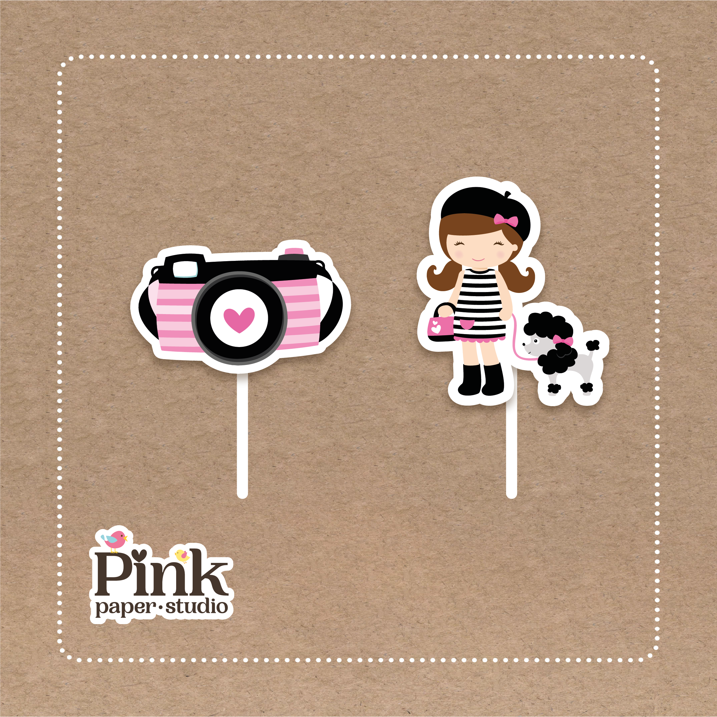 Cupcakes Toppers de París - Imagen 3