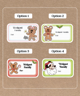 Pegatinas navideñas de  Minnie Mouse