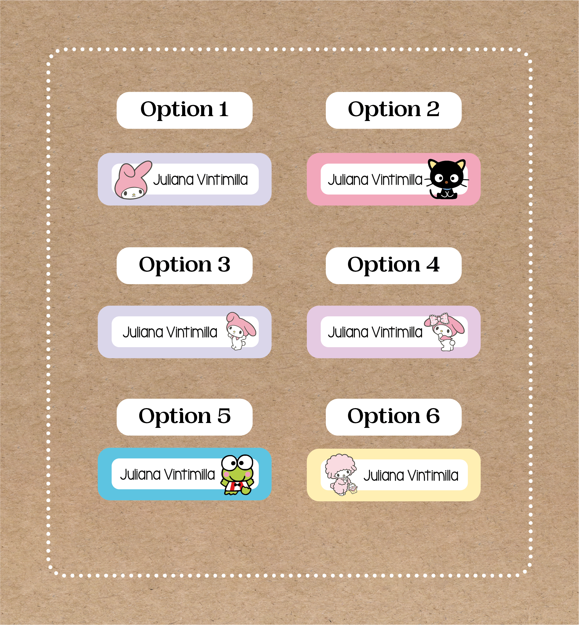 Stickers de Hello Kitty y sus amigos
