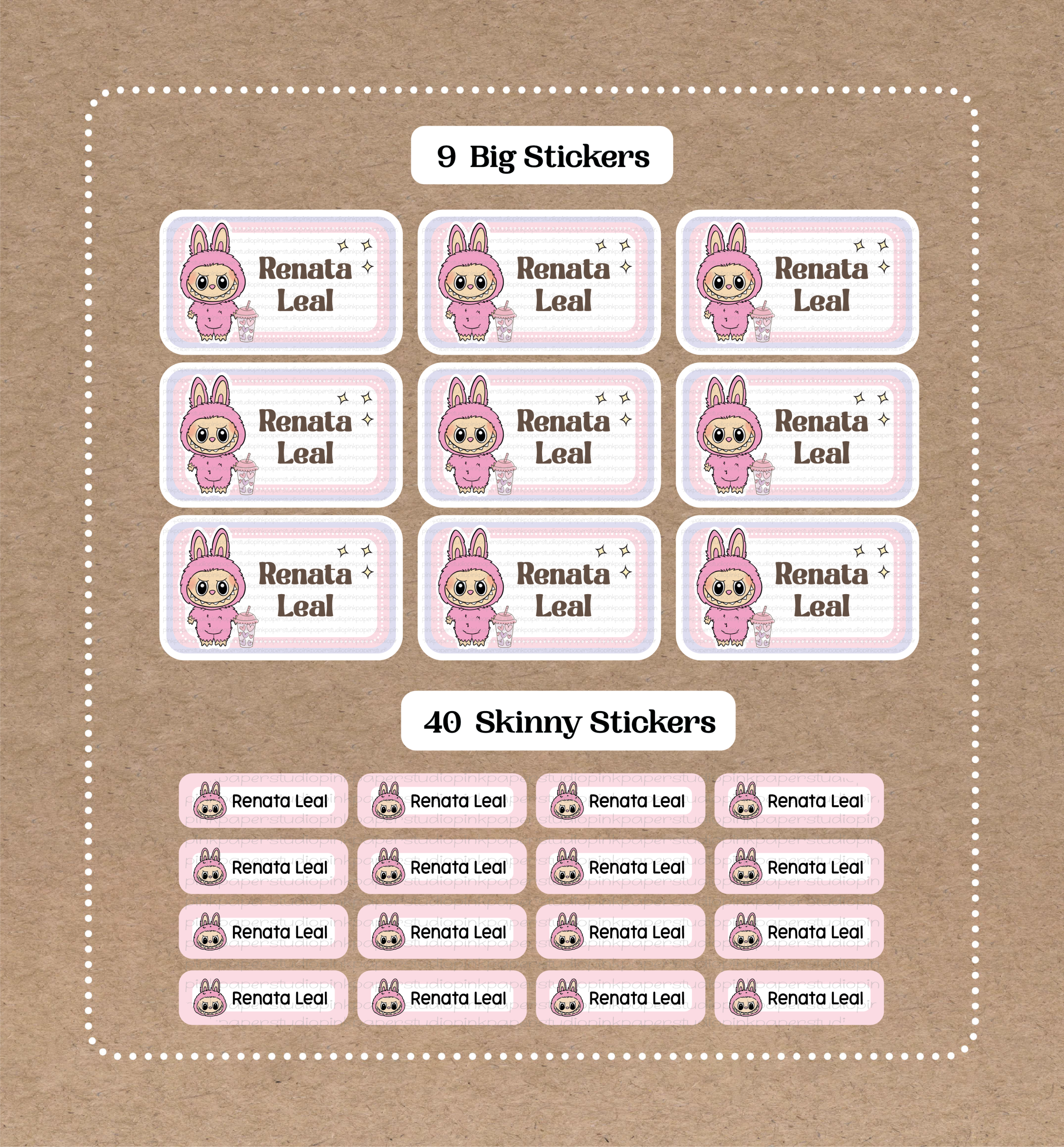 Set de Stickers de Labubu