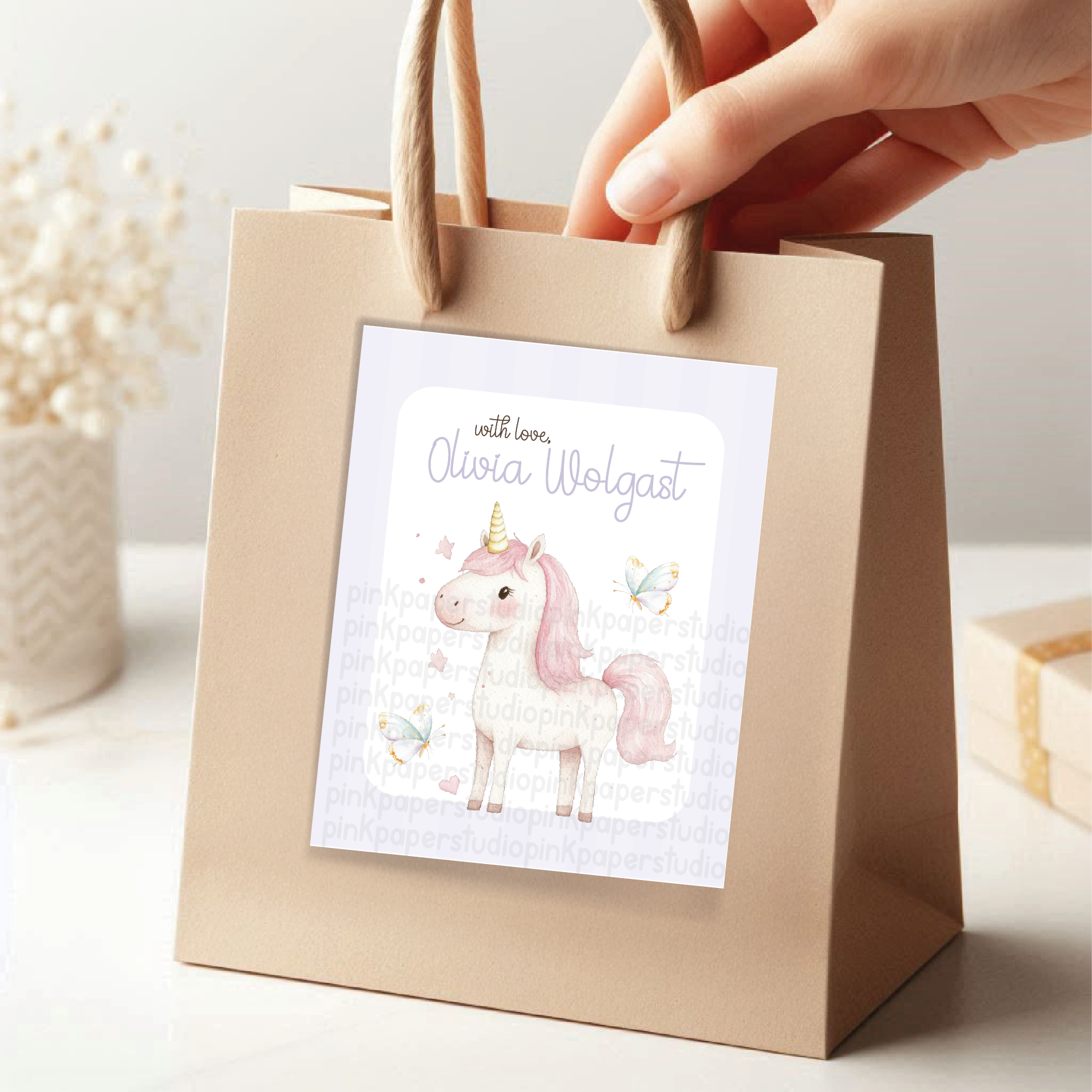 Tarjetas de Visita Lindo unicornio - Imagen 3