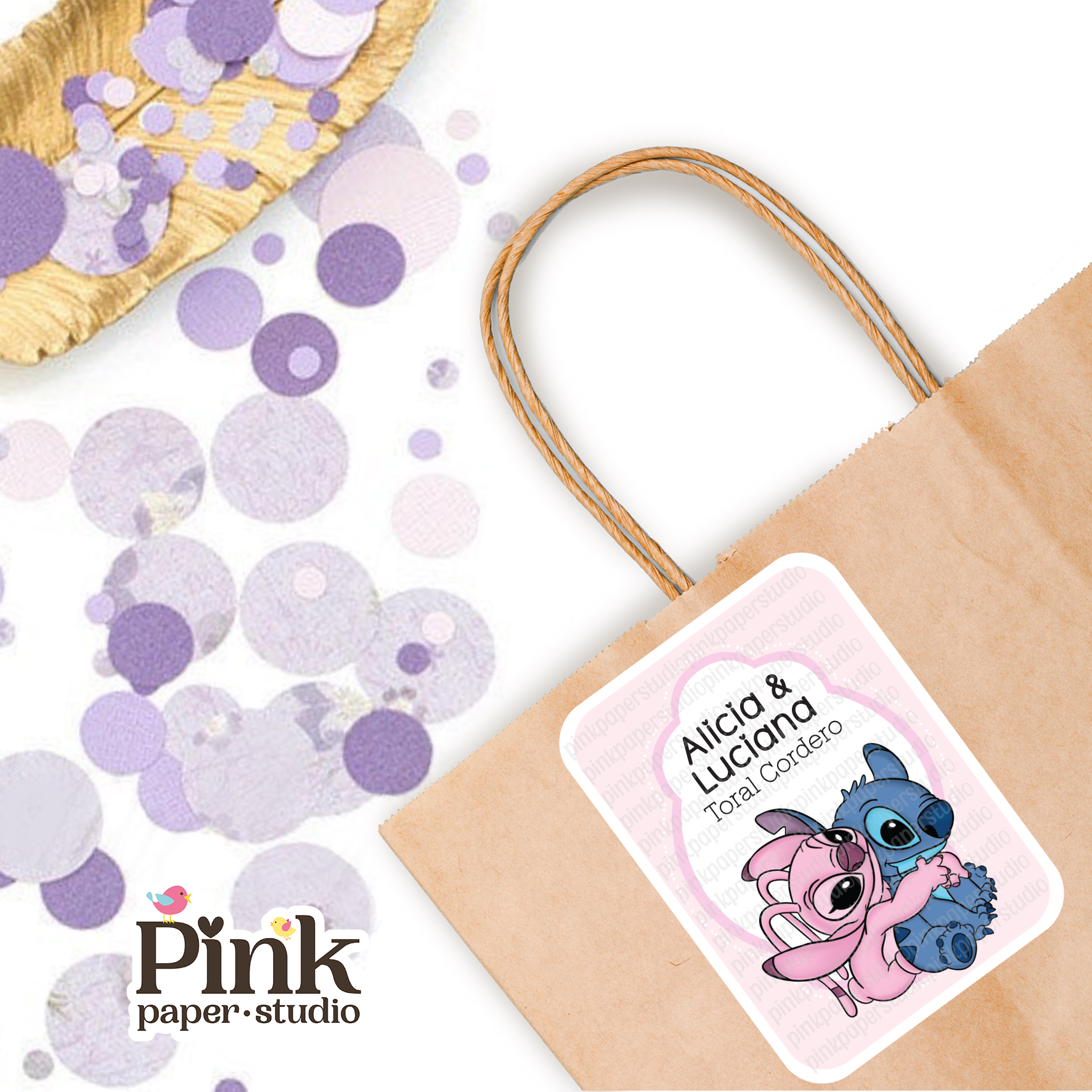 Tarjetas de Visita Stitch y Angel - Imagen 2