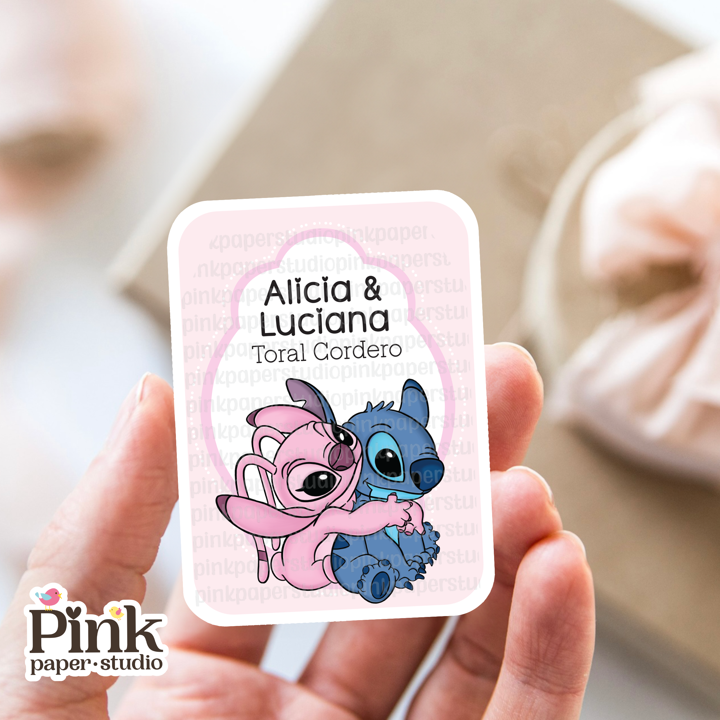 Tarjetas de Visita Stitch y Angel