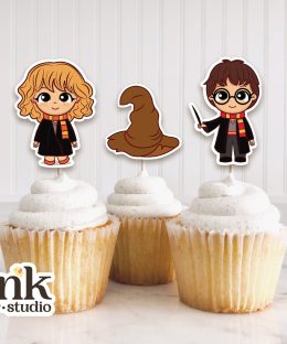 Wizard Magic School Cake Topper • Magic Kids • Cupcake Toppers • Cupcake Decorations • Set of 12