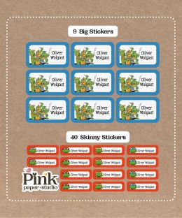 49 Stickers • 9 Big School Name labels • 40 Skinny Labels • School labels • Stickers • This belong to stickers • school supplies
