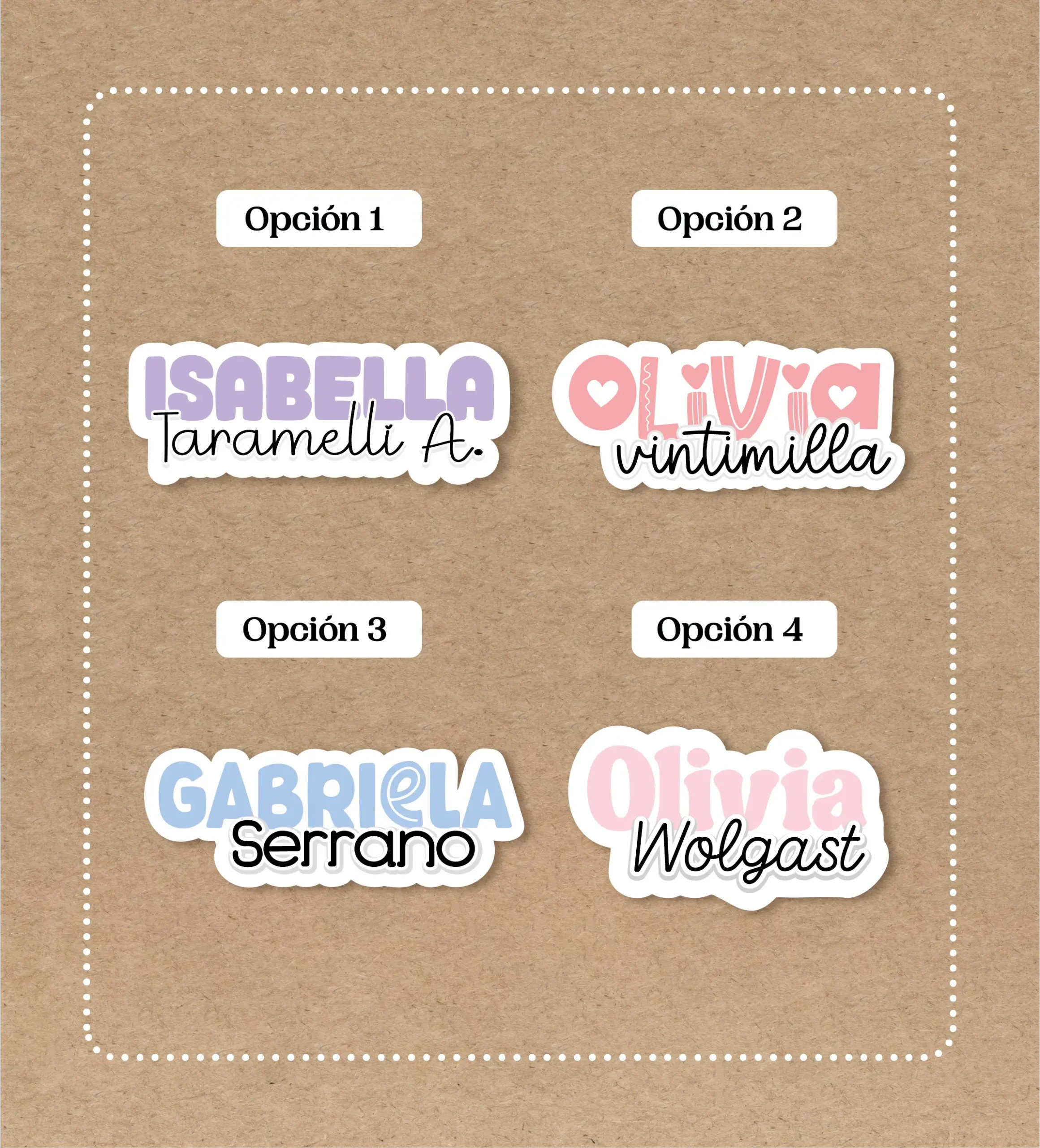 Stickers de Letras para Chicas