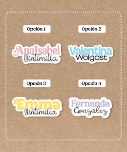 Stickers de Letras para Chicas